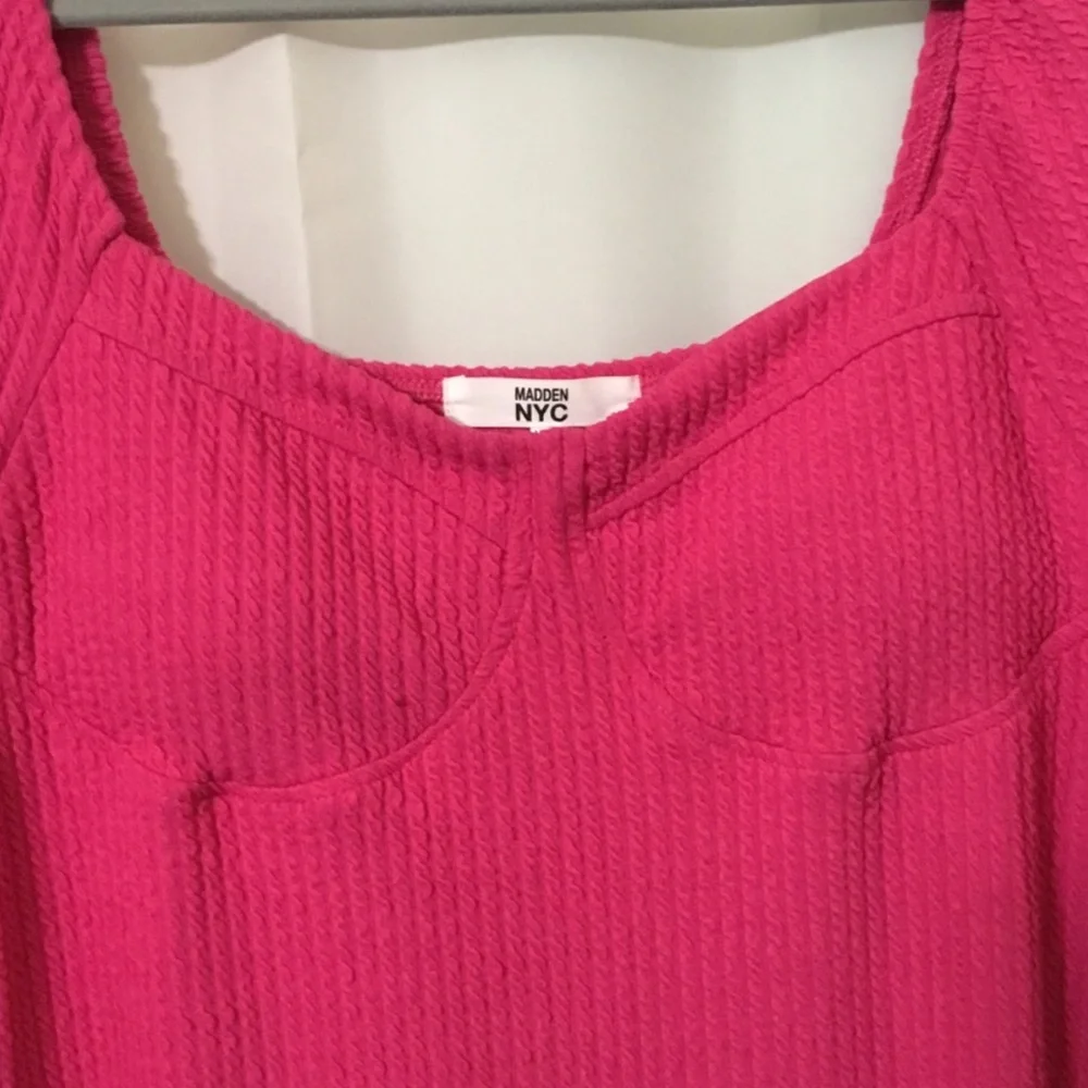 Madden NYC~NWT~Women’s Textured Dress in Punk Pink~Size XXL - Picture 7 of 10